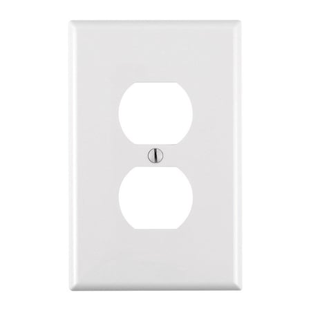 Leviton Leviton White 1 gang Nylon Duplex Wall Plate 1 pk 00PJ8-00W
